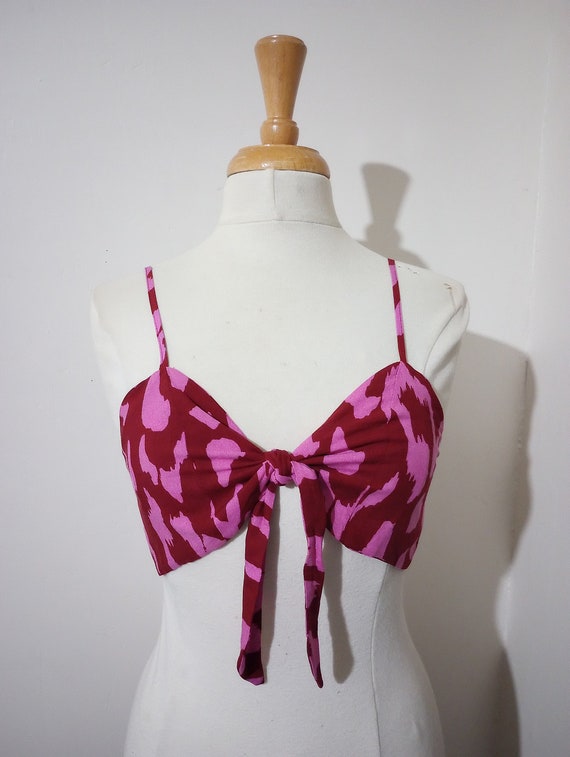 Ikat Berry Knotted Bralette - image 2
