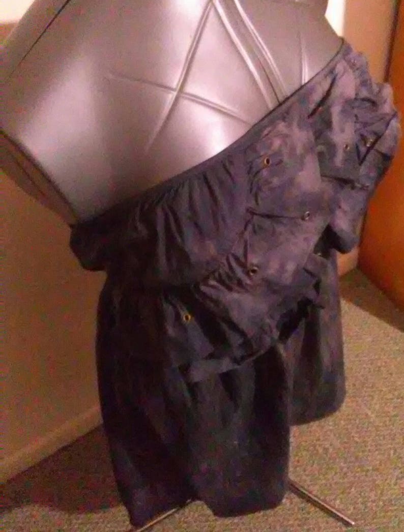 size LXL Forest Zombie Dress with ruffles and grommets