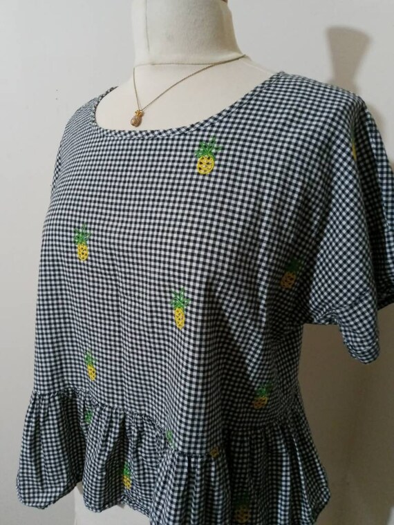 Gingham Pineapple Top - image 2