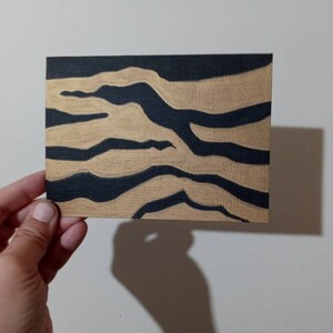 Cartão pintado à mão do Ano do Tigre