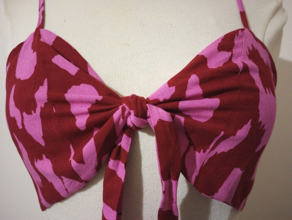 Ikat Berry Knotted Bralette - image 4