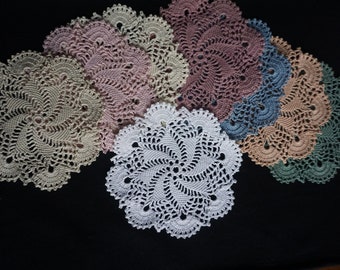 Doilies in Colors Available in Approximately 7" (accent Reverie)-FREE SHIPPING in the USA