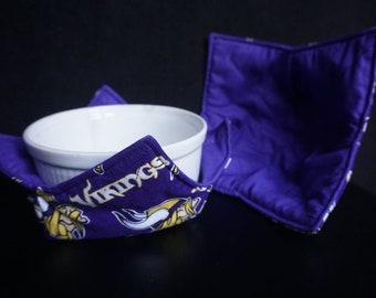 Minnesota Vikings Microwavable Bowl Cozy in 10" or 12" Size