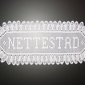 Wedding Gift Idea:  Hand Crocheted Personalized Name Doily