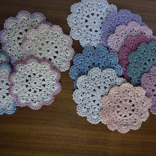 Accent Mini Doily/Coaster in Pastels and Other Colors