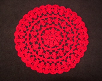12" Red Doily