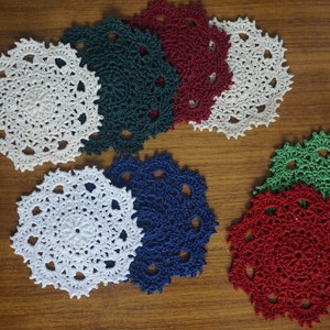 Doilies in Colors 4 Elegant Mini Doily/Coaster image 1