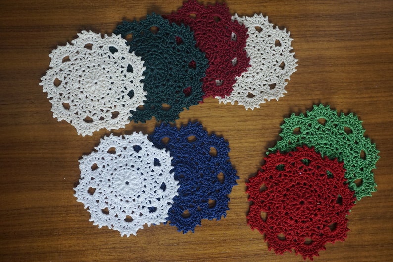 Doilies in Colors 4 Elegant Mini Doily/Coaster image 1