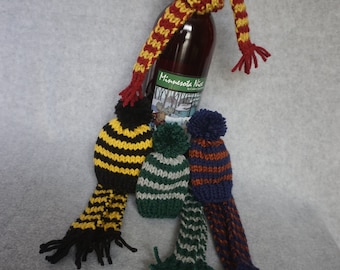 Bottle Hat Scarf Sets Available in Wizard House Colors