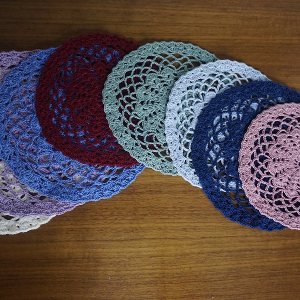 Accent Doilies in Colors approximately 6 inches