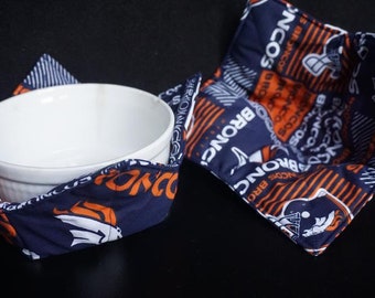 Denver Broncos Microwavable Bowl Cozy 10" and 12"