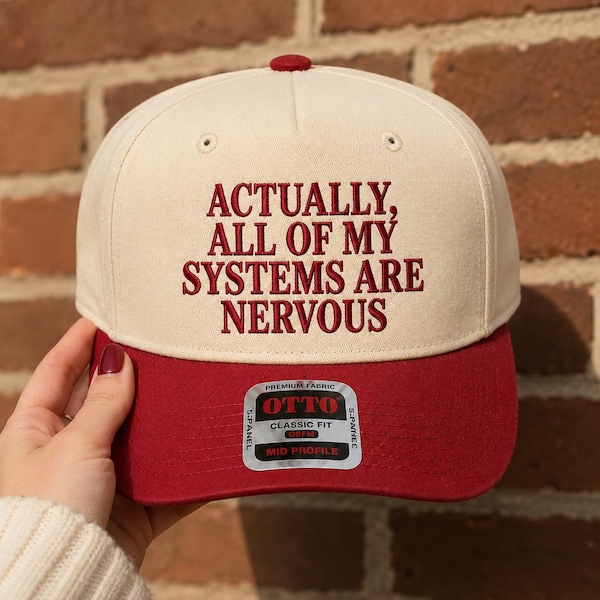 All Of My Systems Are Nervous Embroidery Design, Funny Anxiety Quote Machine Embroidery File, Mental Health Humor, PES DST EXP jef vp3