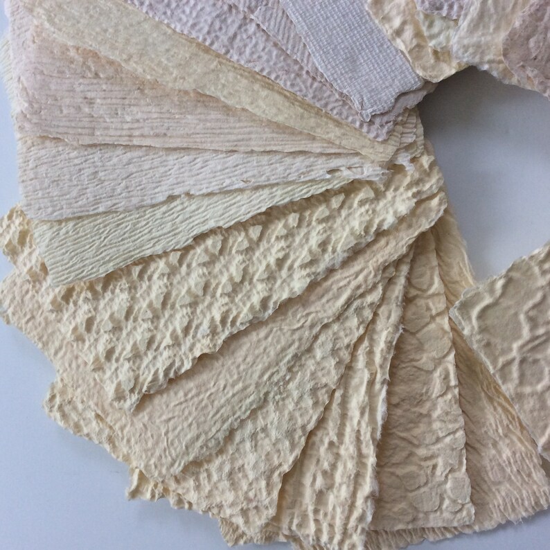 Handmade Paper offwhite Recycled Paper Pack Texture Etsy