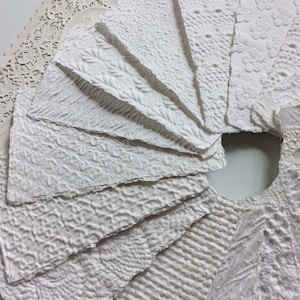 Handmade Paper - white textured paper - Scrapbooking supplies - card making - collage supply - pick the amount