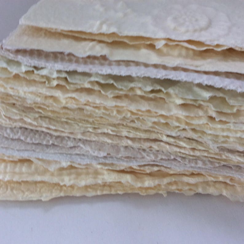 Handmade Paper offwhite Recycled Paper Pack Texture Etsy
