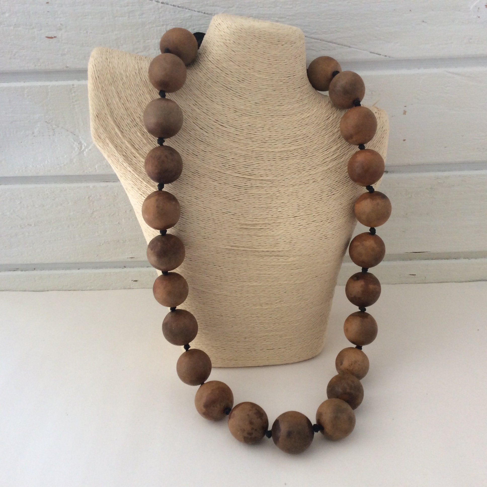 Kamani Nut Lei - Vintage - 37” Long - All Natural - Handmade in 