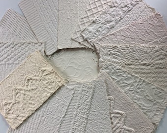 Textured Handmade Paper: Junk Mail Collage Sheets