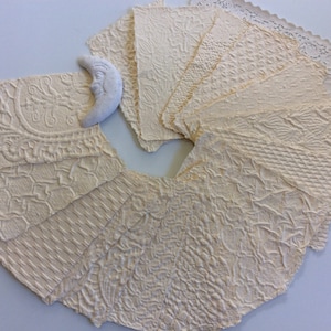 Handmade Paper - Bone/ creamy off-white  - Texture - artist supply - gift idea