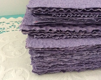 Handmade Paper - Purple - Textured - artist supply - gift idea  - collage