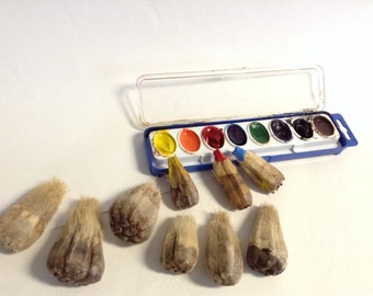 Natural Paint brush - Hawaiian - Hala Brushes - natural bristles - stenciling - artist gift - Eco friendly - gift for artists