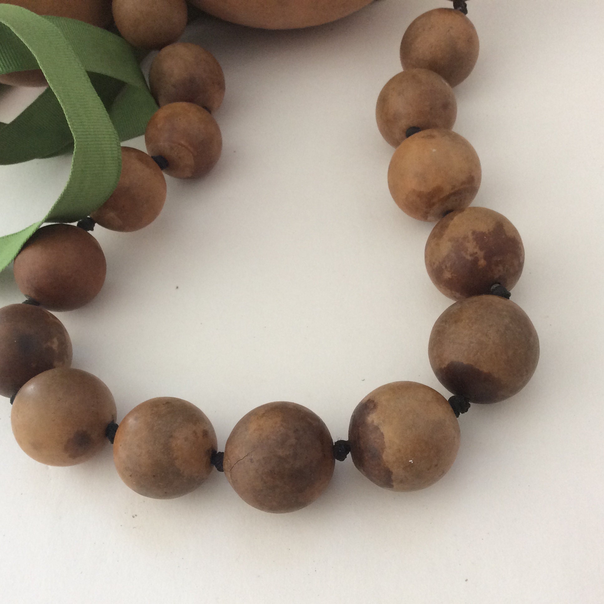 Kamani Nut Lei - Vintage - 37” Long - All Natural - Handmade in 