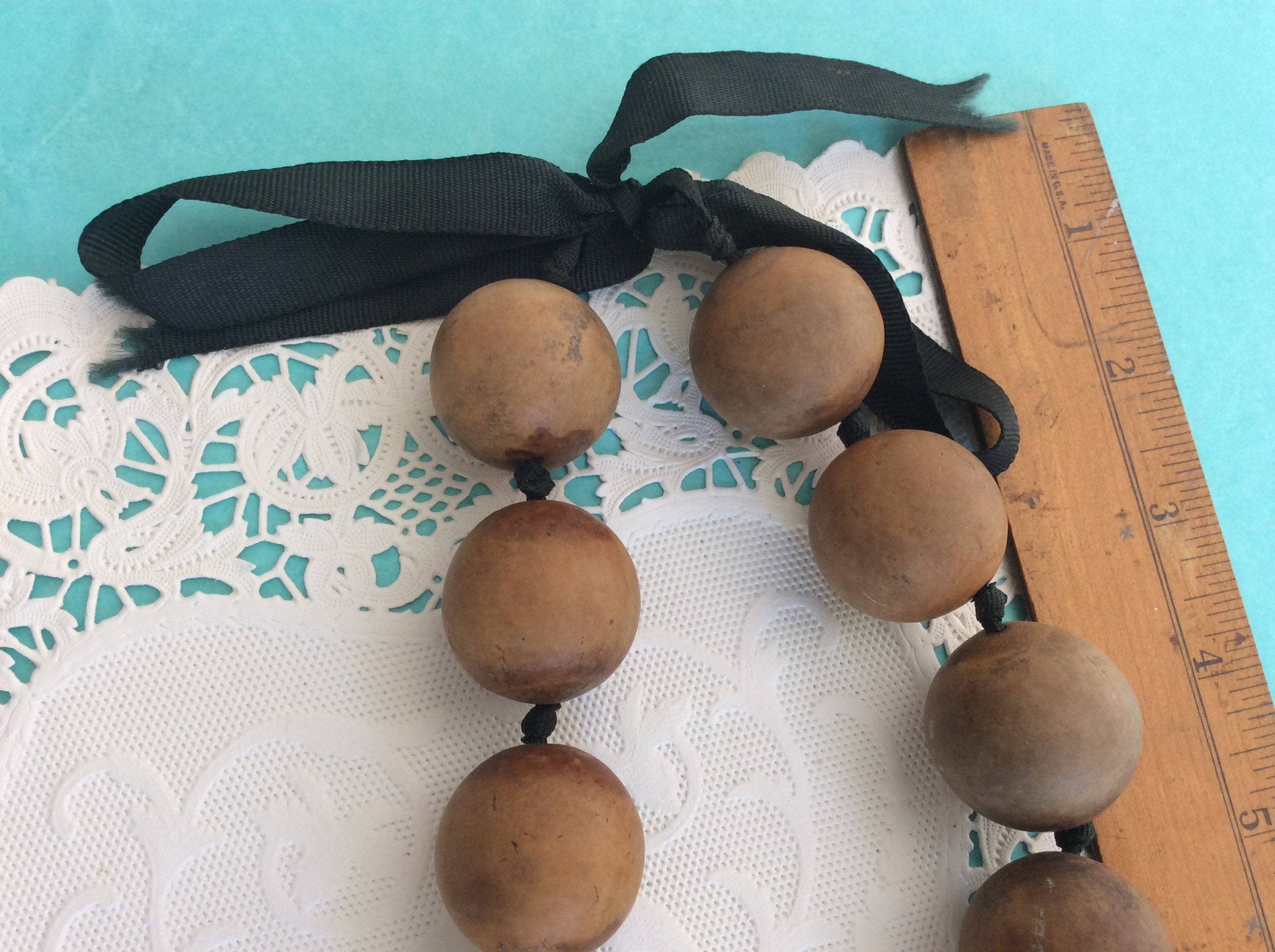 Kamani Nut Lei - Vintage - 37” Long - All Natural - Handmade in 
