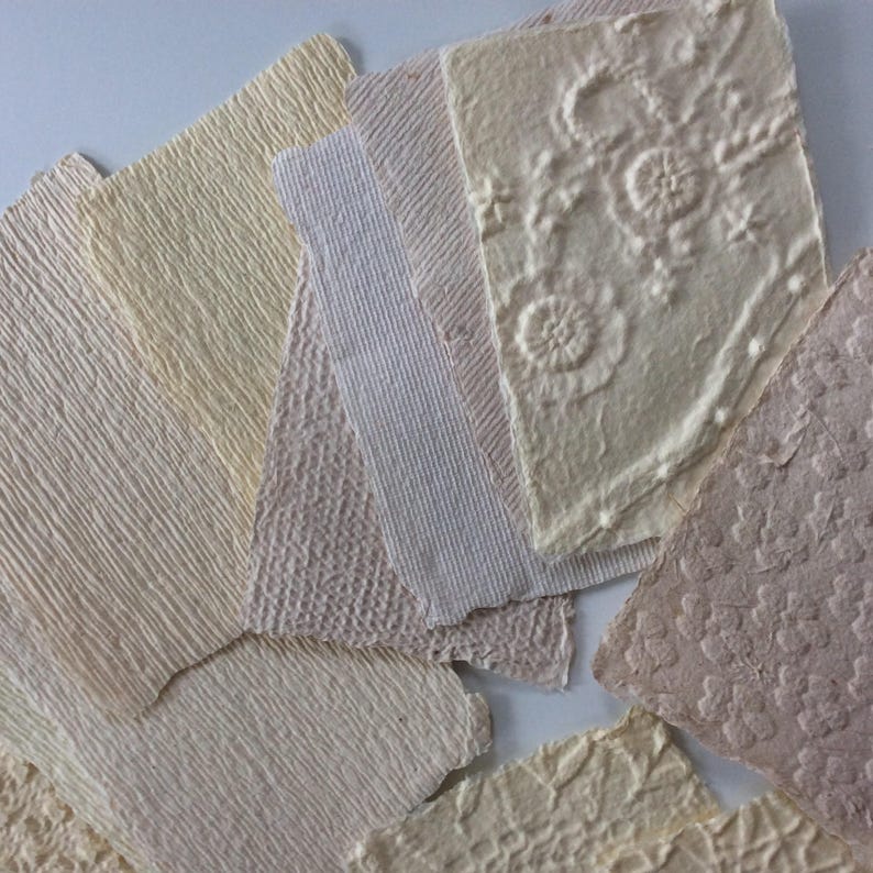 Handmade Paper offwhite Recycled Paper Pack Texture Etsy