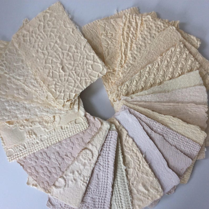 Handmade Paper offwhite Recycled Paper Pack Texture Etsy