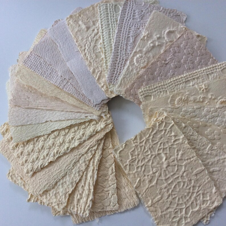 Handmade Paper offwhite Recycled Paper Pack Texture Etsy