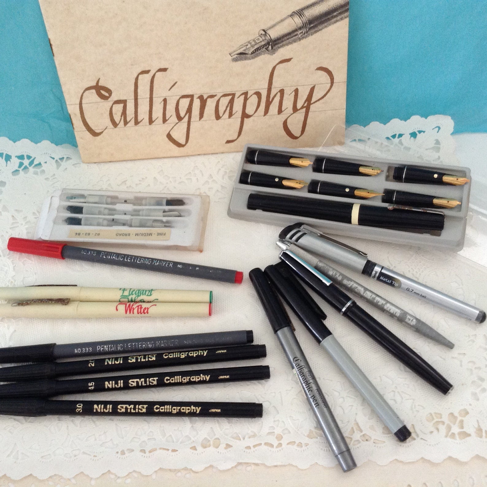 Osmiroid Pen Set Calligraphy Pens pen holder and 6 Nibs Etsy