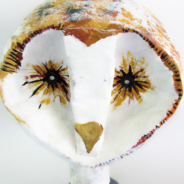 Owl - Paper Mache -  Animal Sculpture