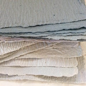 Gray Handmade paper - Shades of Grey  - Pick the Amount  - recycled paper - textured
