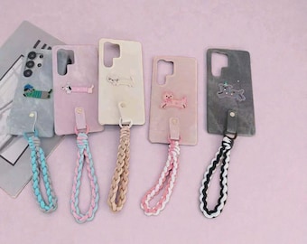 Woven Wrist Strap Phone Case for Samsung S23-S25 Ultra | Cowboy Leather Protective Cover
