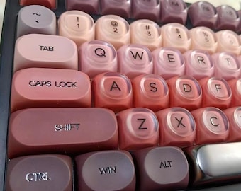 132 Keys Keycaps Set | Red Gradient PBT Keycaps