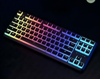 PBT Pudding Keycaps 129 Keys  , Black