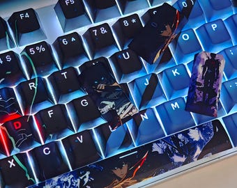Juego de teclas con temática de Solo Leveling / Teclas retroiluminadas de PBT con sublimación de tinta para teclados mecánicos - 108 teclas