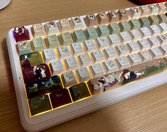 Pride & Prejudice Artisan Keycap Set – Vintage Literary Keyboard Keys