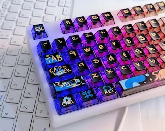 Graffiti Art Transparent PC Keycaps – 118-Key Cherry Profile