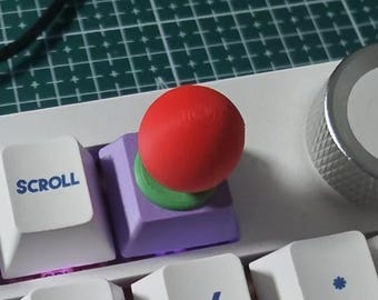 Tecla de joystick pintada a mano, tecla 3D para juegos arcade retro
