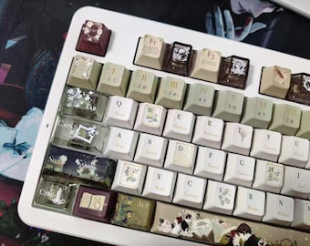Pride & Prejudice Artisan Keycap Set – Vintage Literary Keyboard Keys
