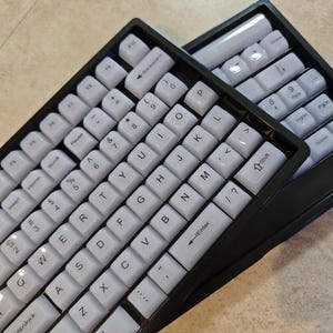 Frosted Clear Jelly Keycaps | Semi-Transparent PBT Keycap Set | Cherry Authentic Height | 115 keycaps image 5