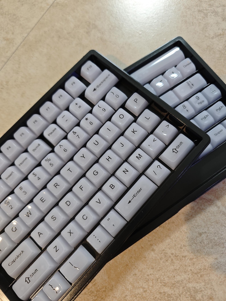 Frosted Clear Jelly Keycaps | Semi-Transparent PBT Keycap Set | Cherry Authentic Height | 115 keycaps image 5