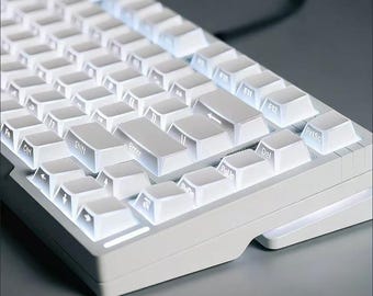 White Refraction Keycap Set | Cherry Profile | 136 Keys | Black Refraction Keycap Set