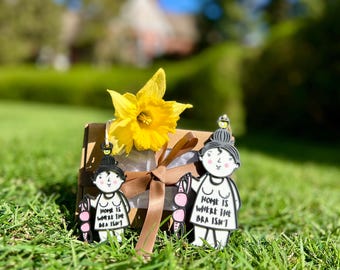 Bag Charm Gift  –  Home Is Where The Bra Isn’t Keyring