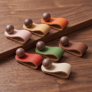 Leather Cabinet Knobs Drawer Pulls Kitchen Hardware Furniture Handles Cupboard Door Pulls Rustic Home Decor Cabinet Hardware Upgrade