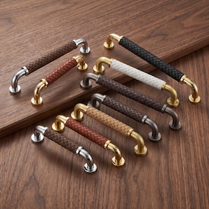 Modern Luxury Cabinet Handles Drawer Pulls Kitchen Furniture Hardware Set Braided Design Bar Pulls Wardrobe Bathroom Door Pulls Home Decor