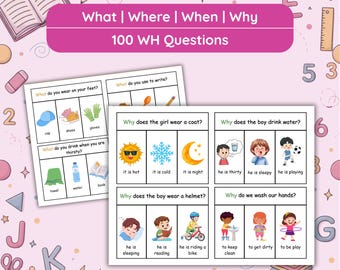 WH Questions Task Cards, Kindergarten First Grade, Speech Therapy Worksheets, Sentence Reading PDF