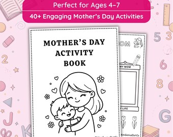Mother's Day Activities For Kids, Preschool Kindergarten Fun Learning Pack,  Classroom Games PDF
