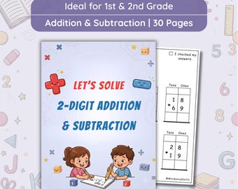 Second Grade Math Worksheets - 2 Digit Addition And Subtraction - Regrouping Practice - Math Review Printables