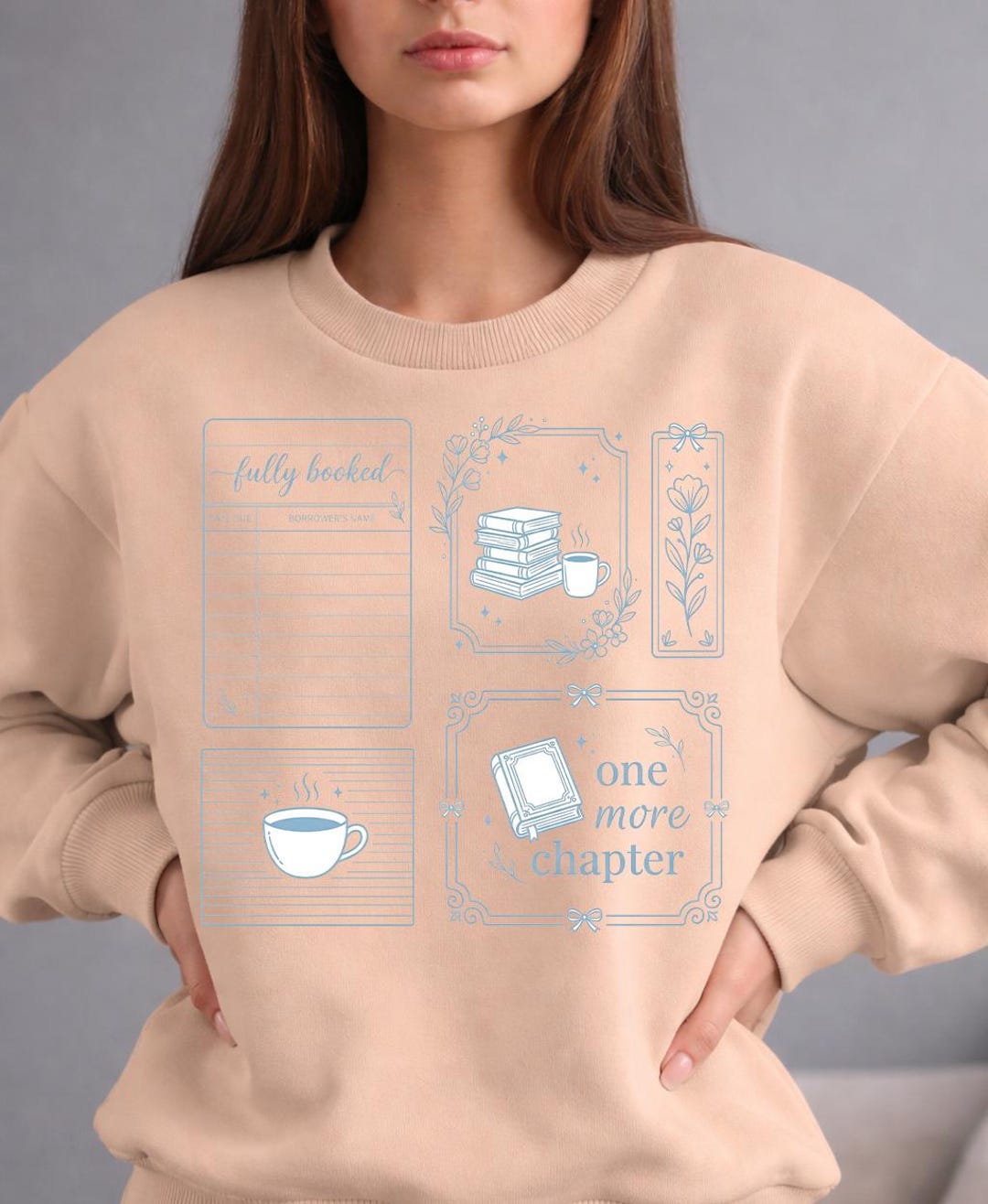 Fully Booked PNG Book Lover Aesthetic Design, One More Chapter Graphic ...